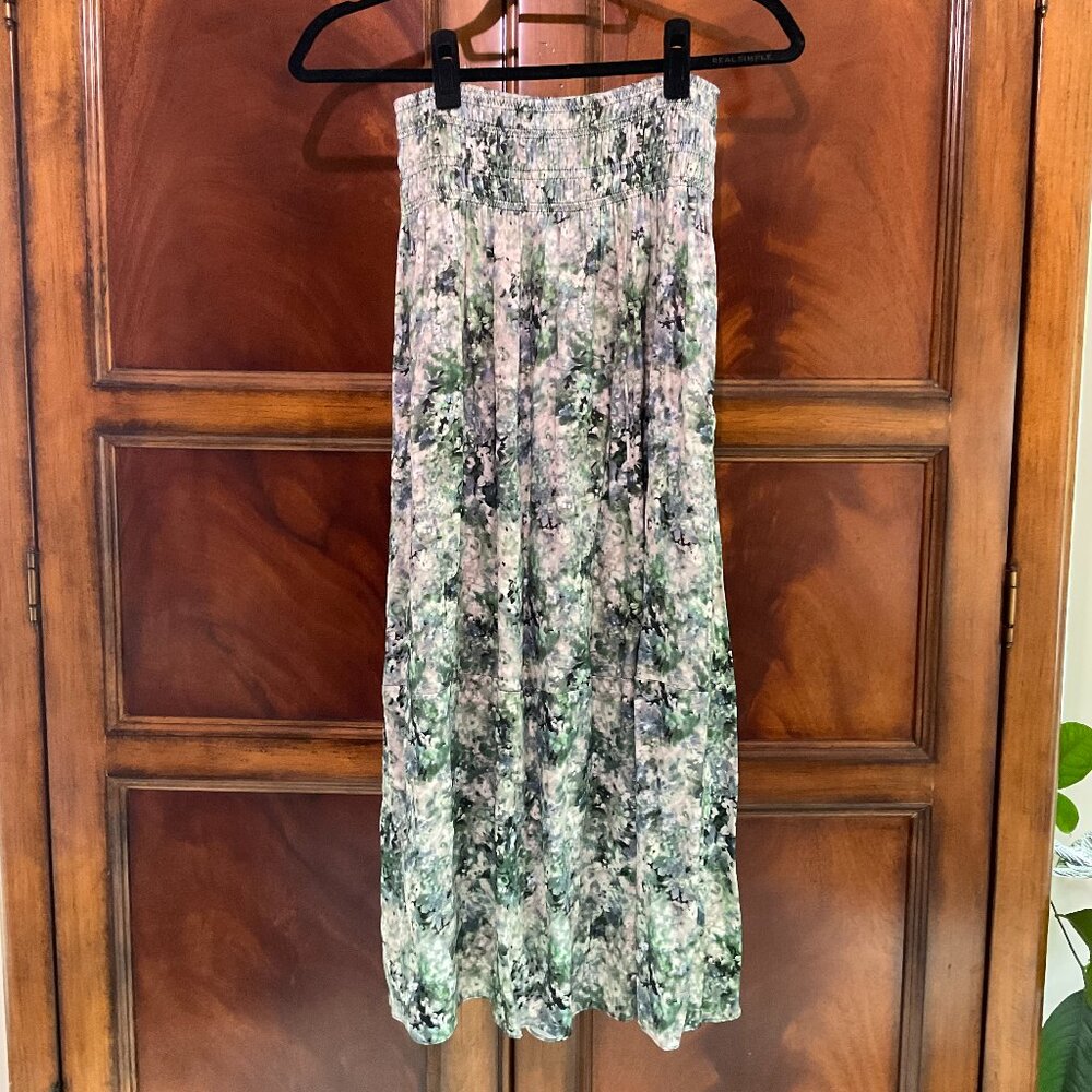Vince Smocked Waist Maxi Skirt